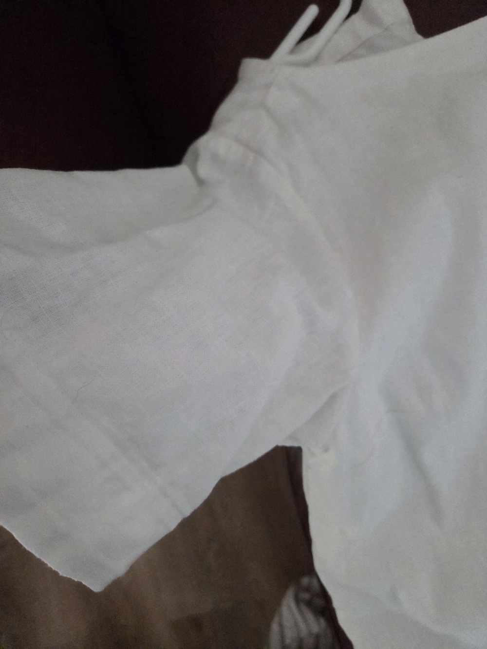 Abercrombie & Fitch White Short-Sleeve Linen Shift Dress - Picture 2 of 7